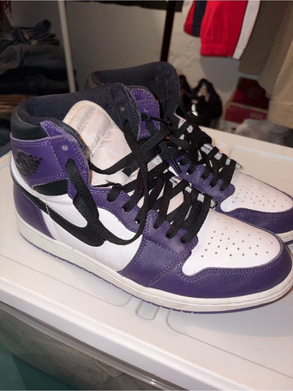 Nike Air Jordan 1 High White Purple Black 11/5